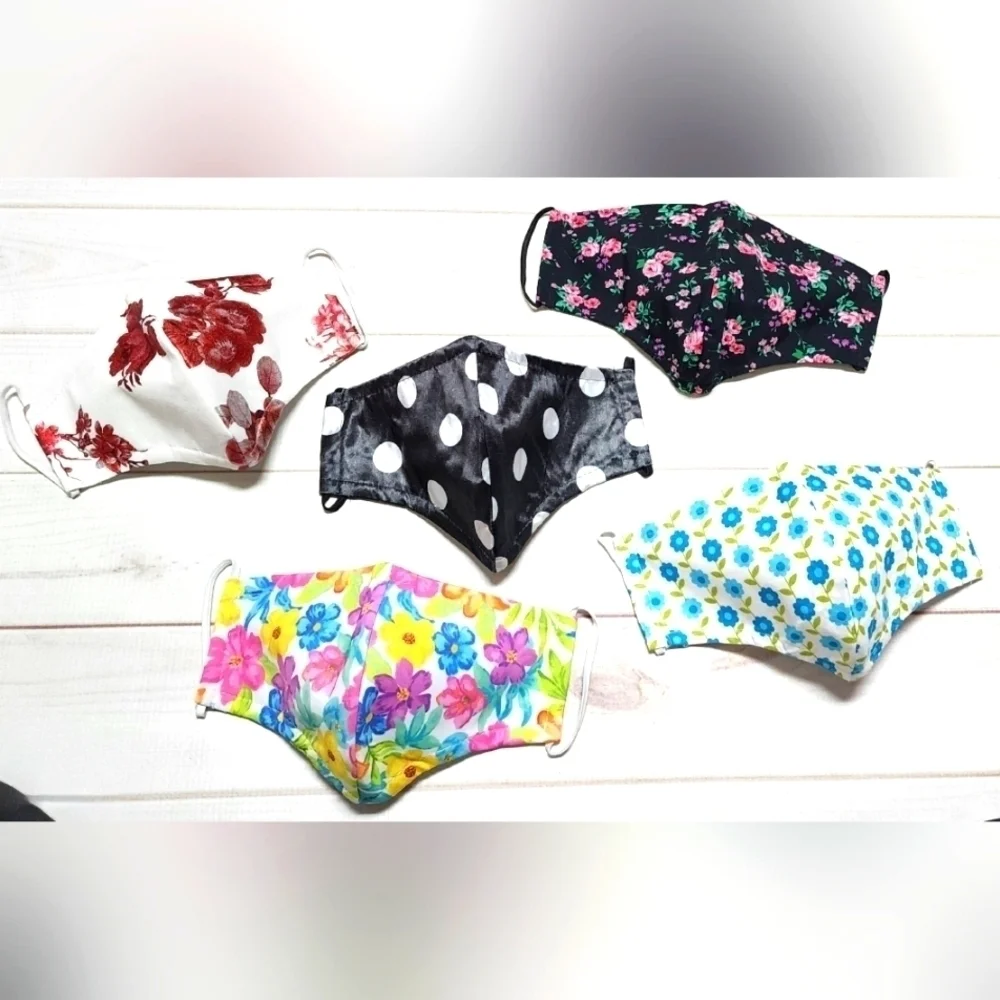 New Bundle of 5 Adult Handmade Face Masks C
